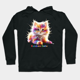 rainbow cutie kitten Hoodie